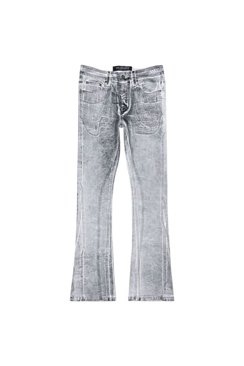 "FAX" Stacked Waxed Denim