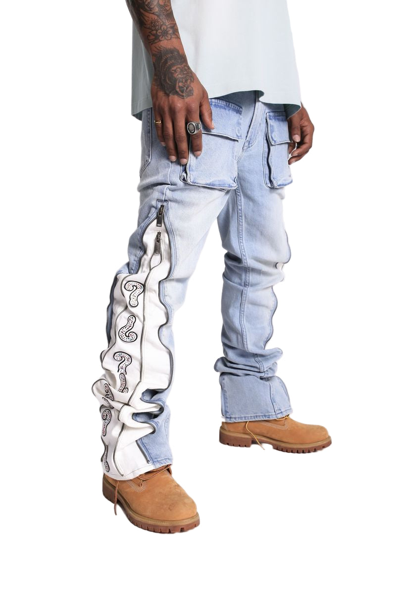 "Question Mark" Flare Denim