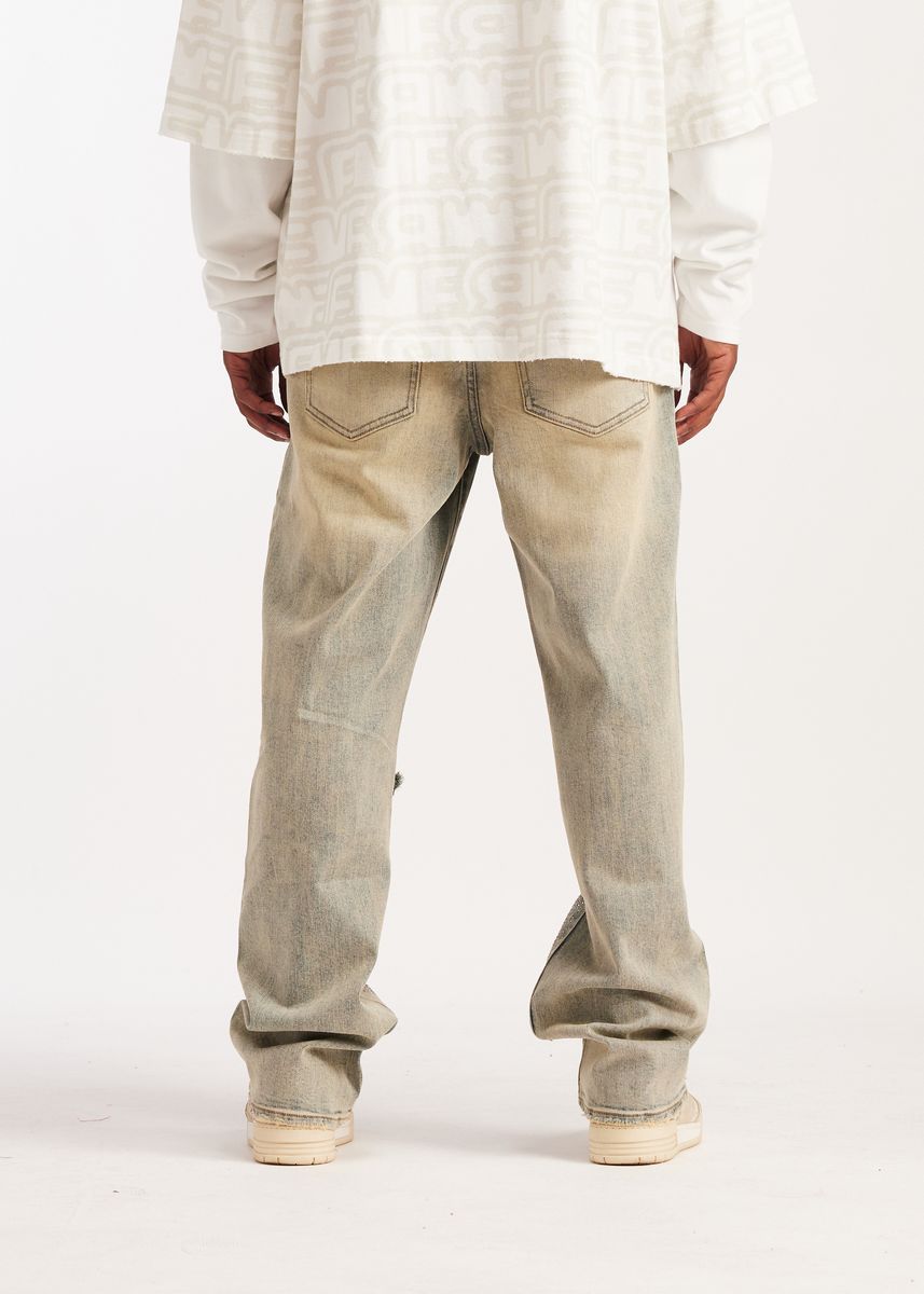 Embellish Whisker Jeans - Distressed