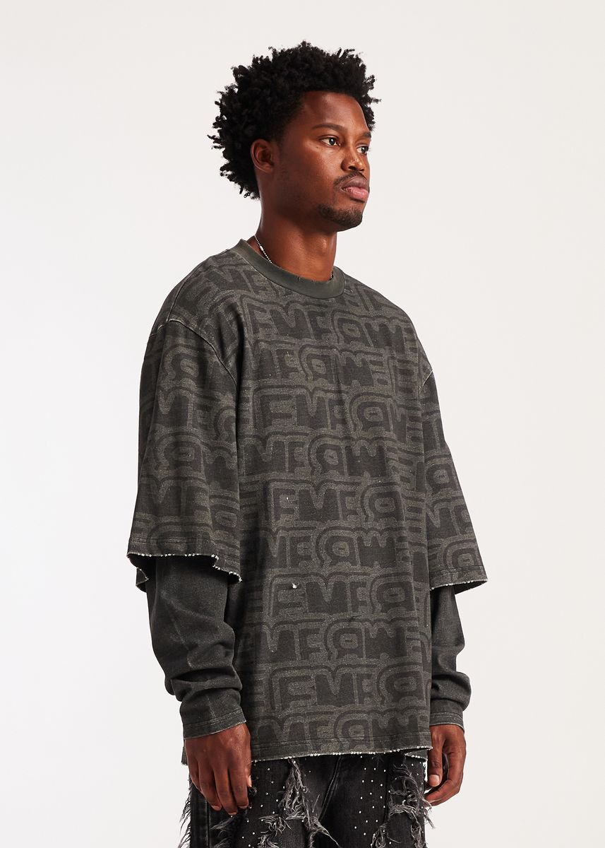 Embellish Graphic Shirt - Double-Layered
