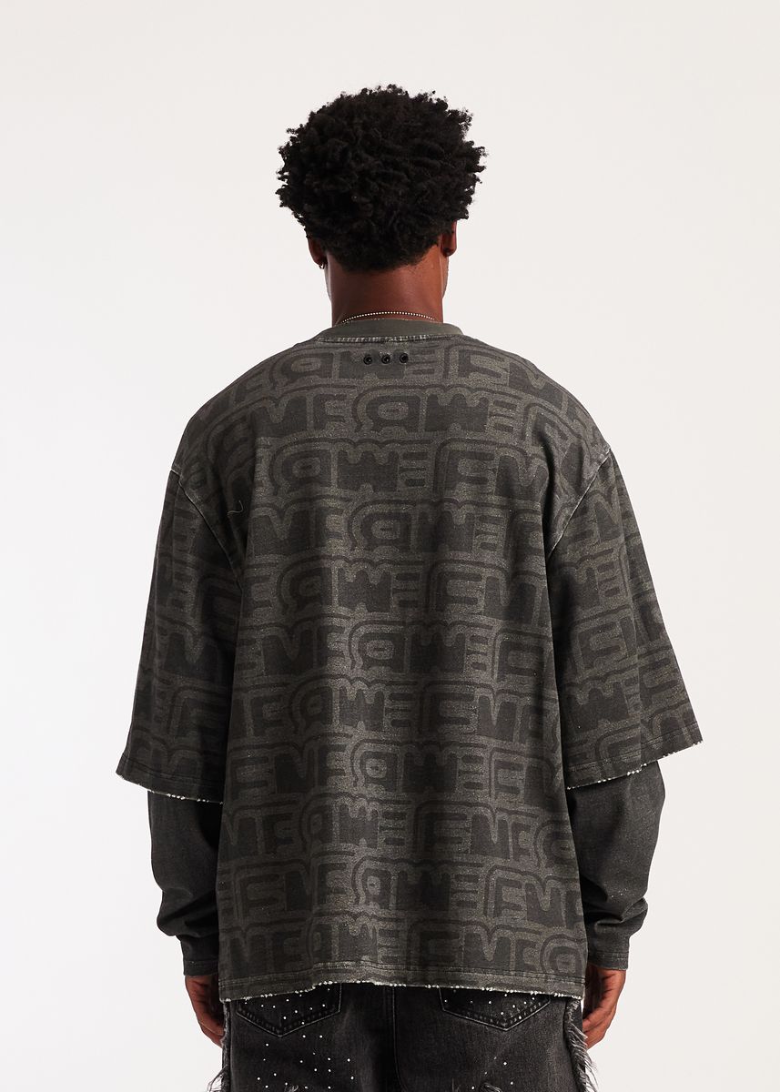 Embellish Graphic Shirt - Double-Layered