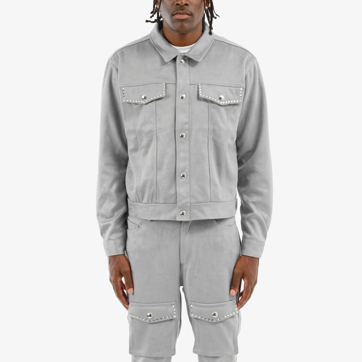 Copper Rivet On Suede Crop Jkt Women's Jacket