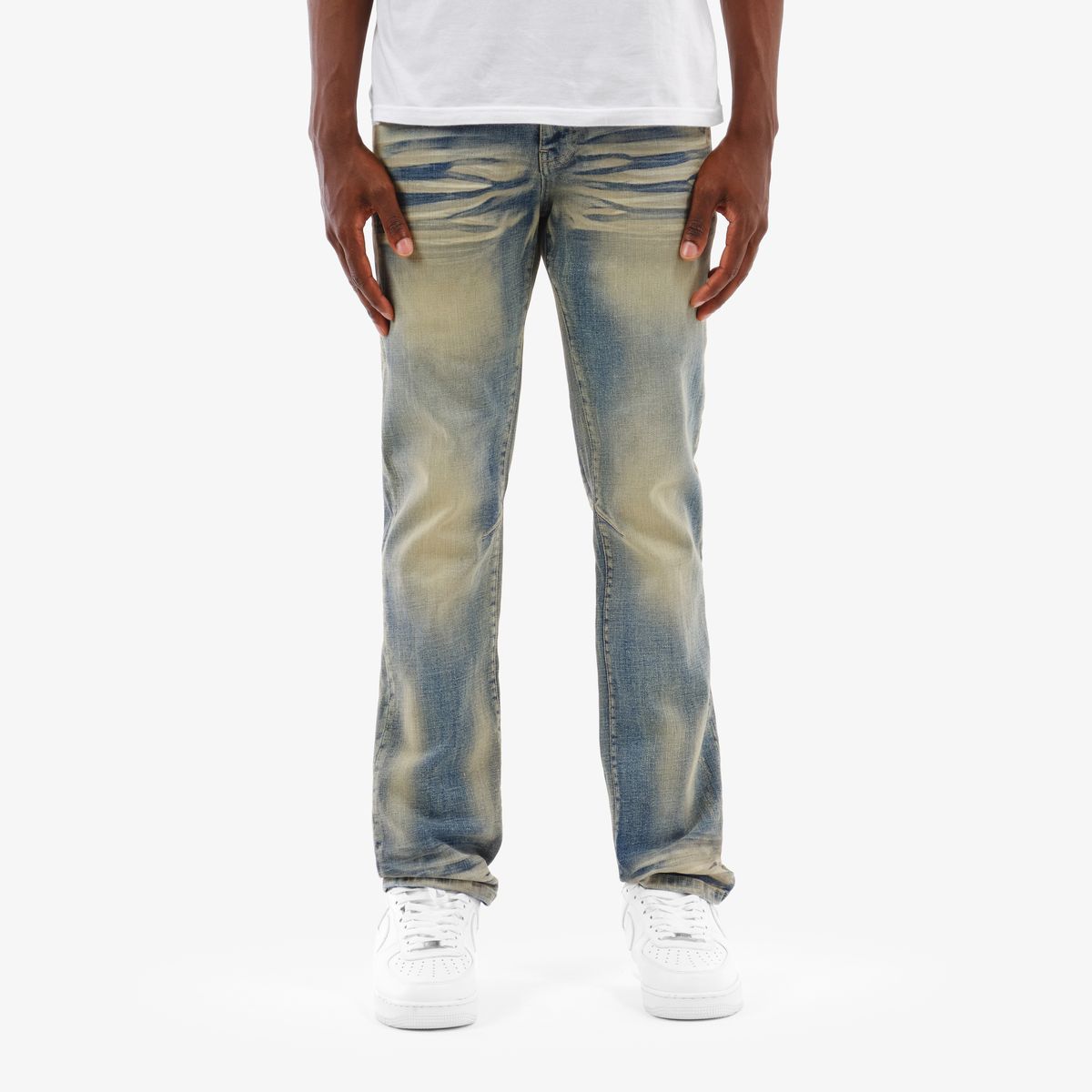 Copper Rivet Whisker Jeans - Slim Fit