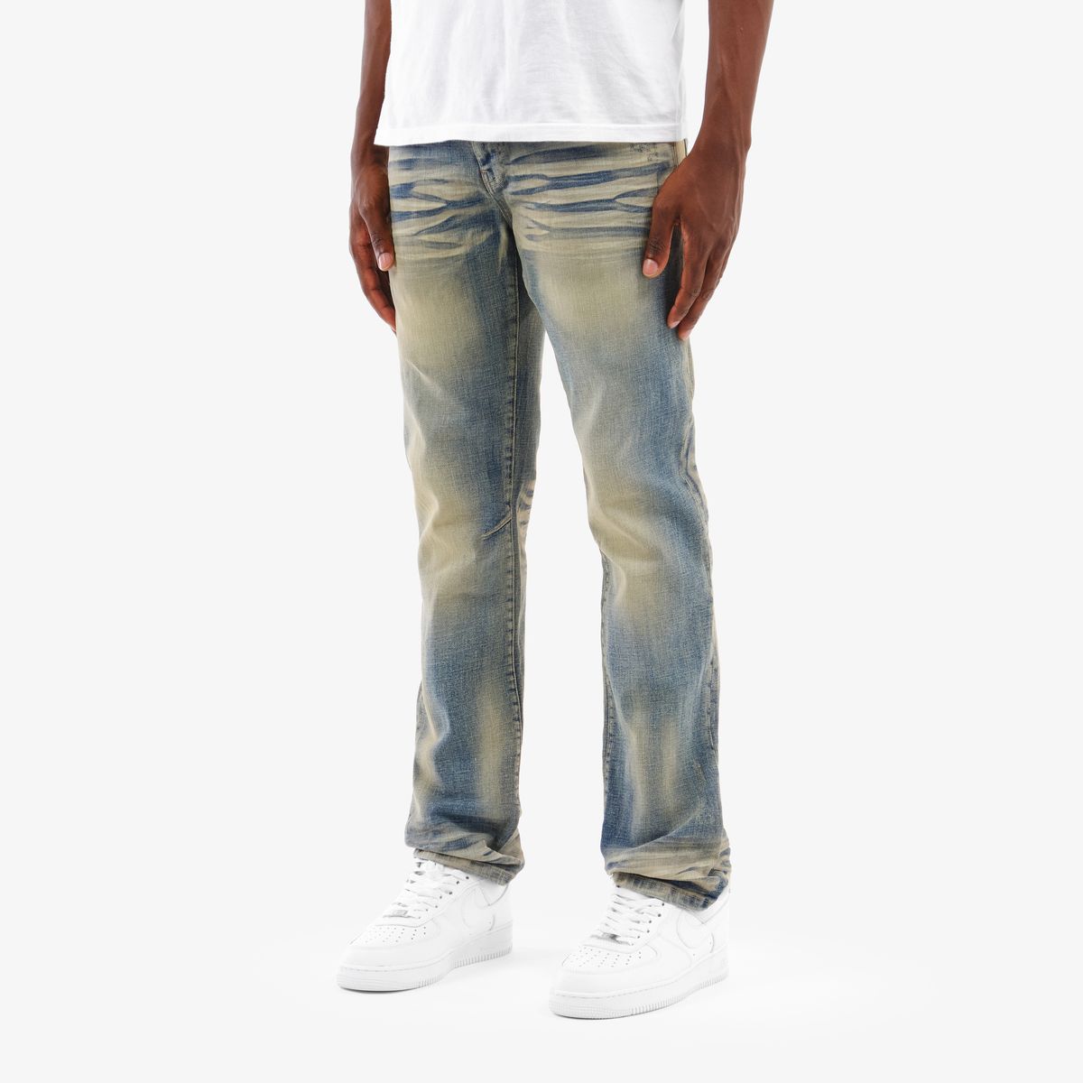 Copper Rivet Whisker Jeans - Slim Fit