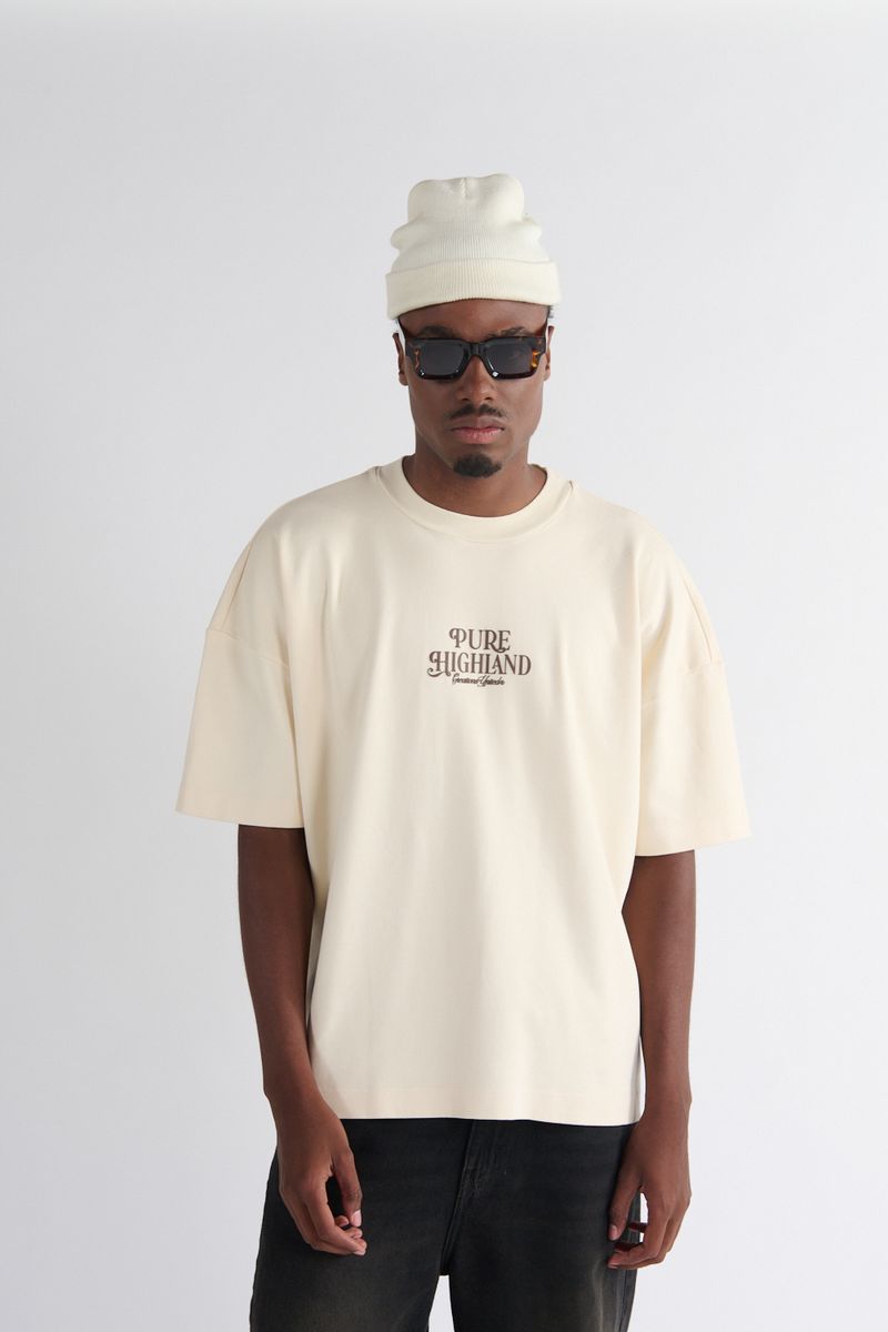 Pure Highland Mountain Men's T-Shirt - Cream