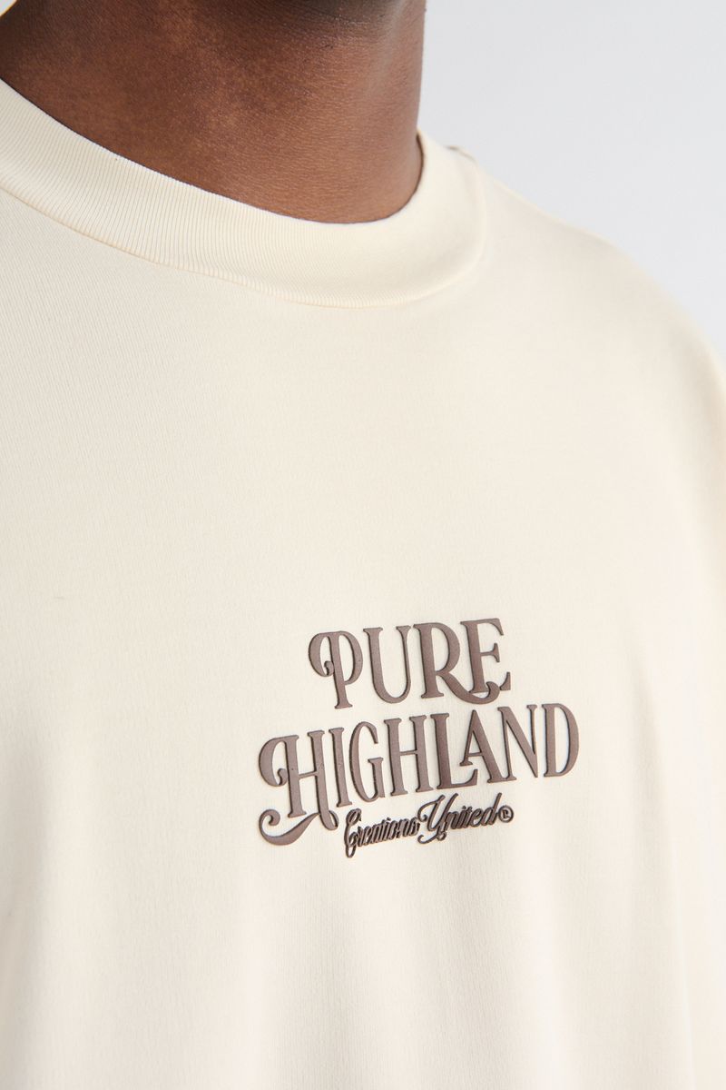 Pure Highland Mountain Men's T-Shirt - Cream