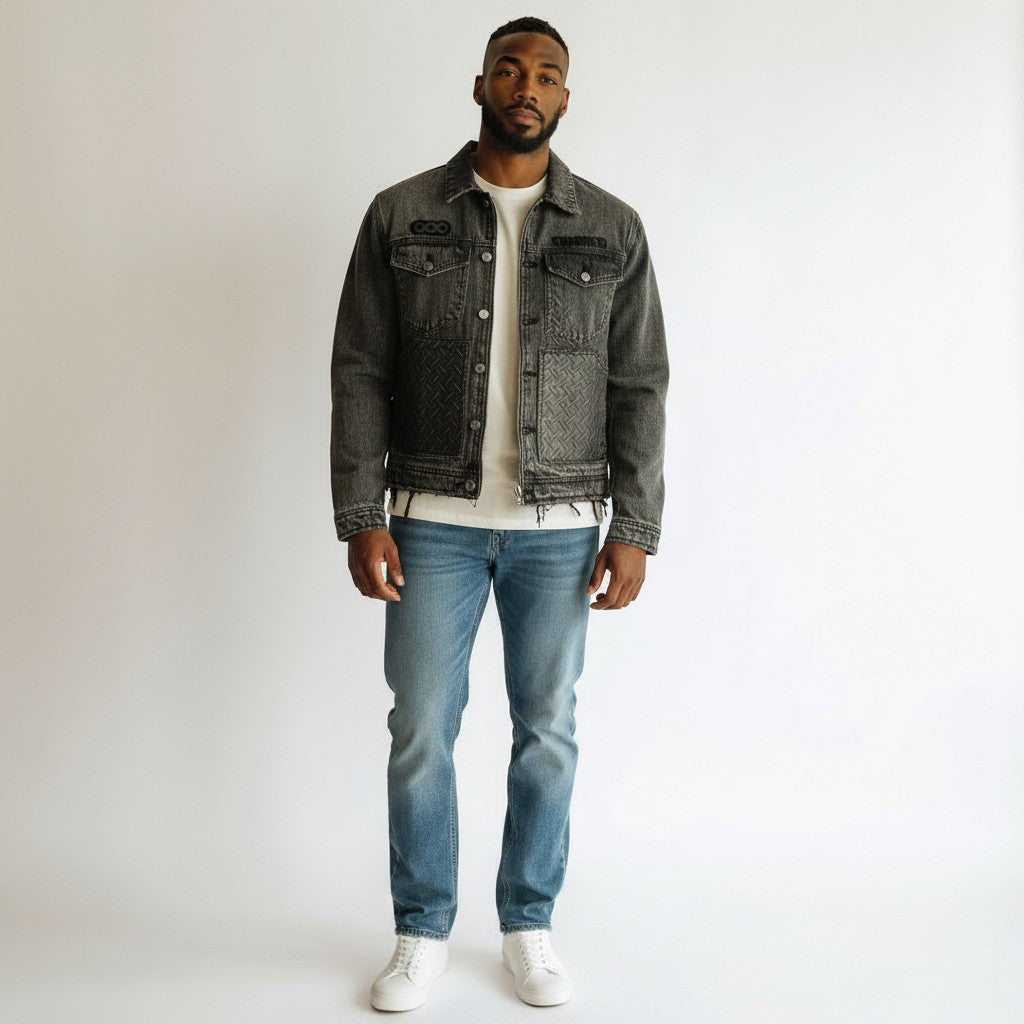 6th Nbrhd Grid Jacket - Textured Panels