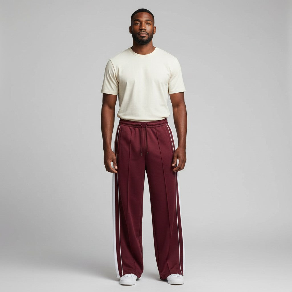 6th Nbrhd Contrast Track Pants - Elastic Cuffs
