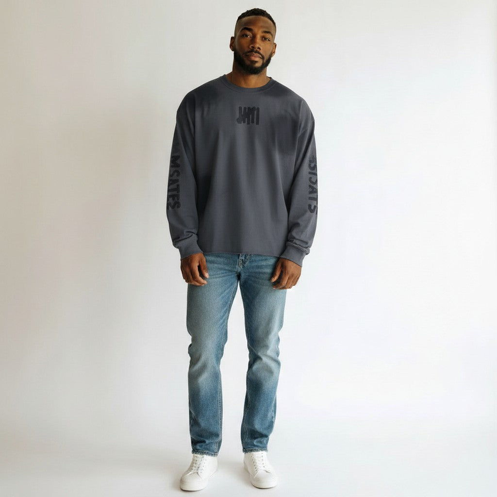6th Nbrhd Tally Sweatshirt - Raw-Edge Hem