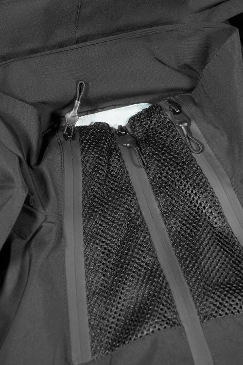 The Hideout White Lines Waterproof Utility Men's Jacket - Mesh Panel