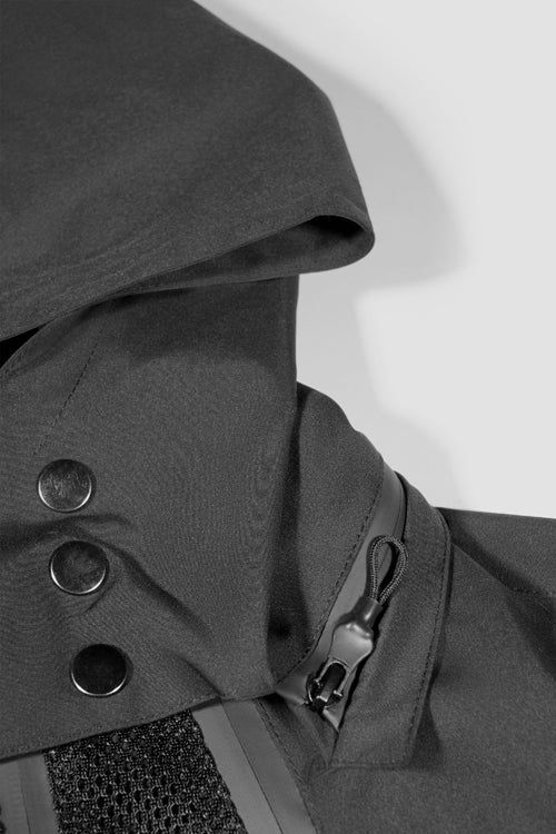 The Hideout White Lines Waterproof Utility Men's Jacket - Mesh Panel