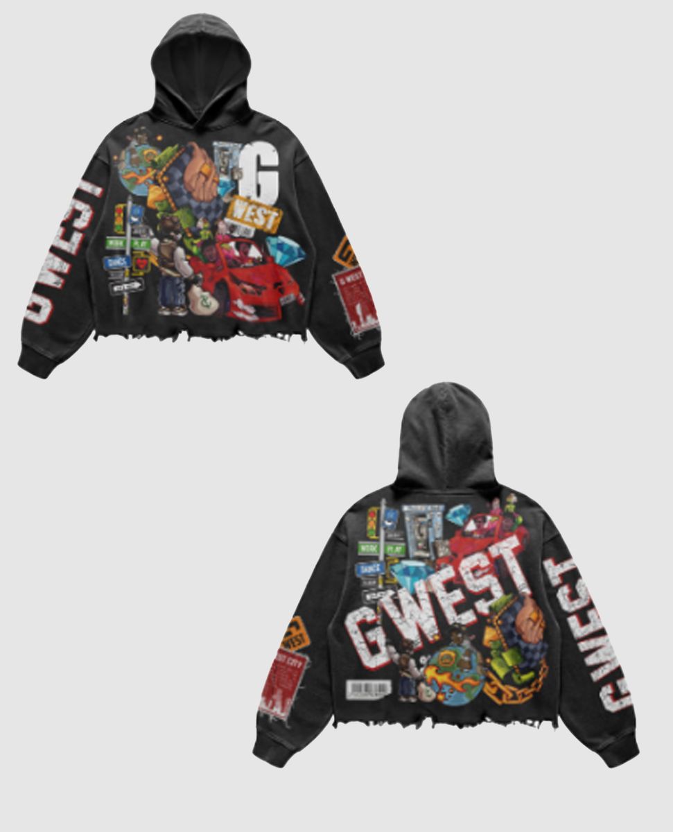G-West Complicated Graphic Hoodie - Graphic Print