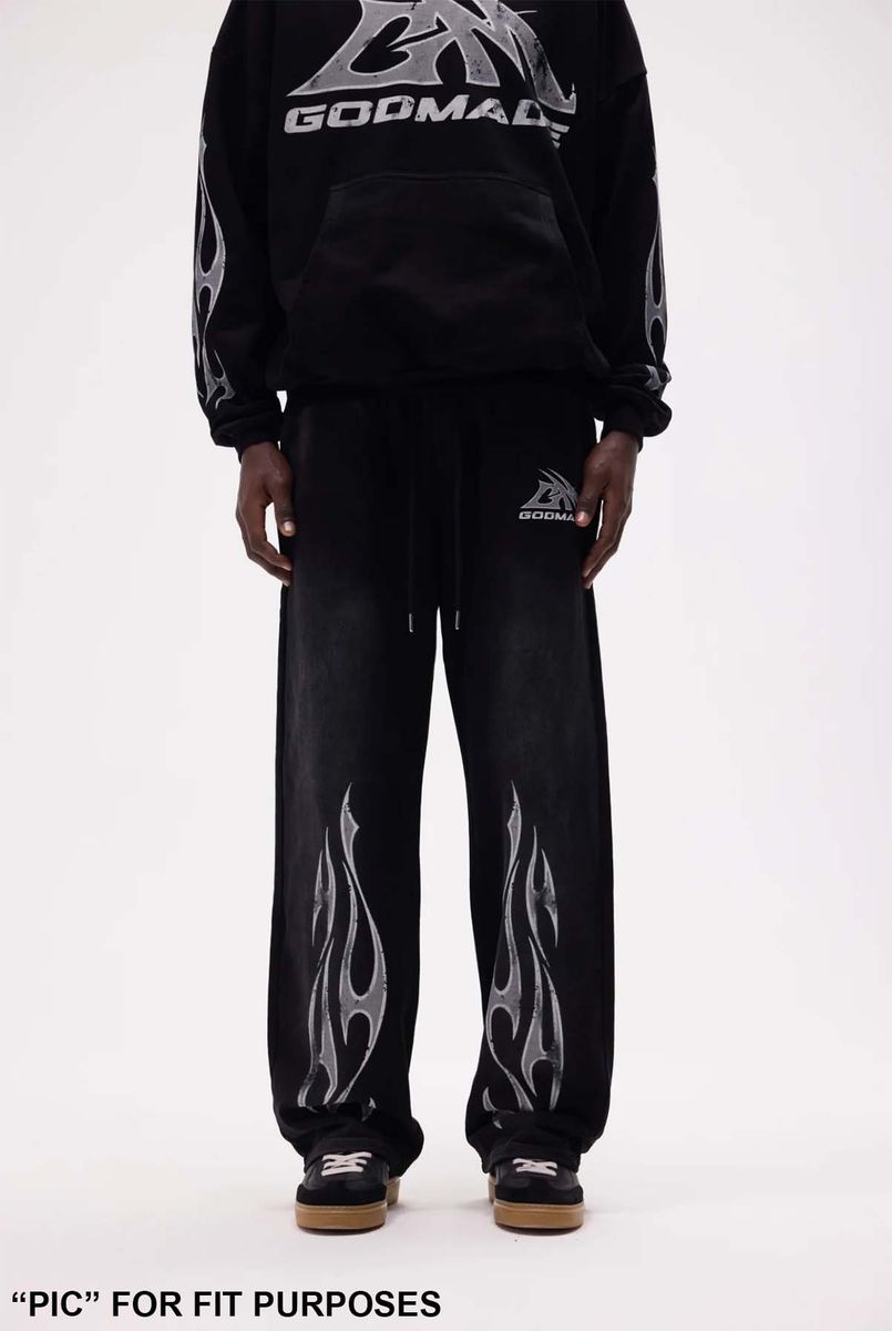 Godmade Gm Flame Sweatpants - Gray