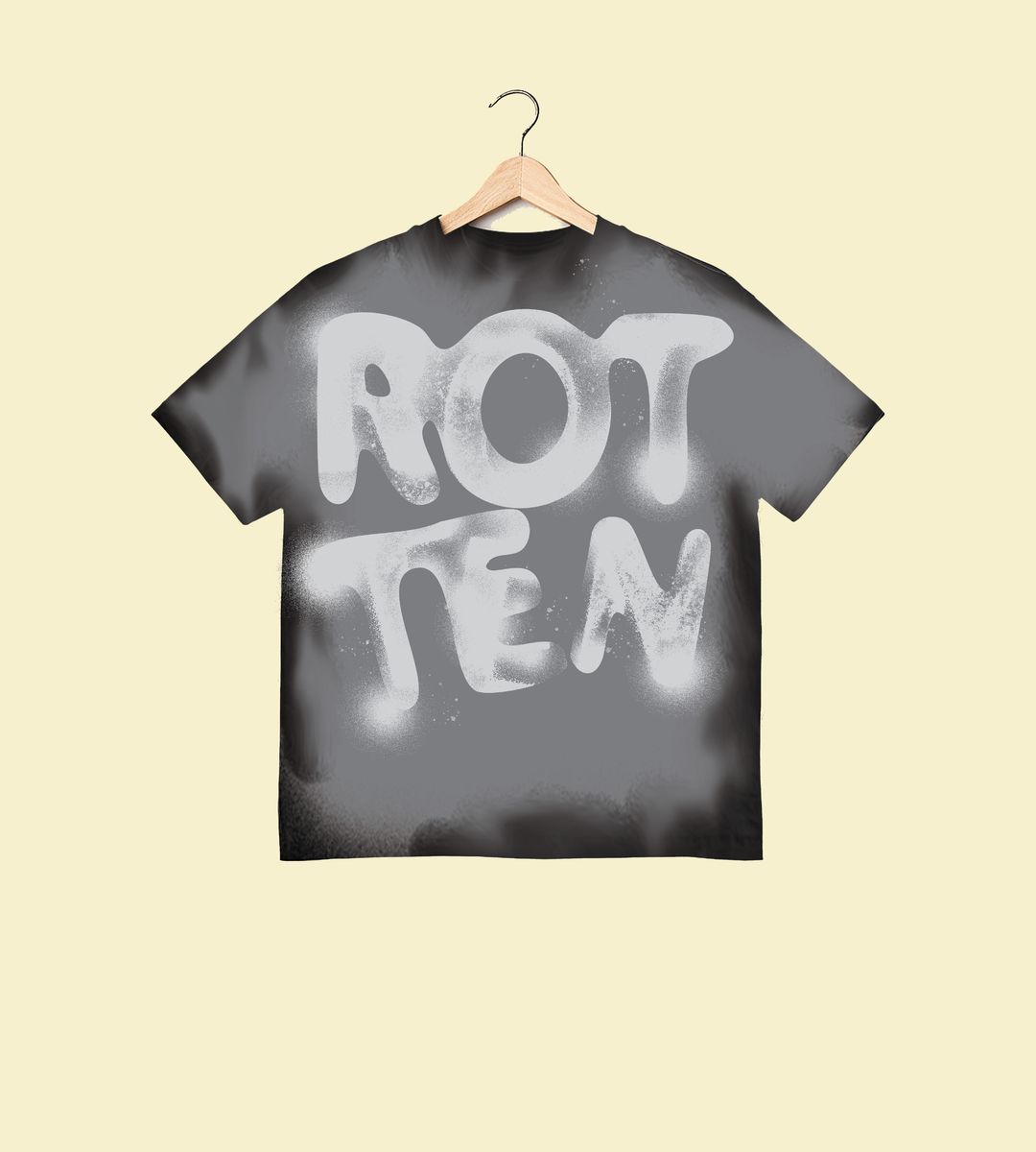 Dry Rot Rated Black Tee T-Shirt - Gray