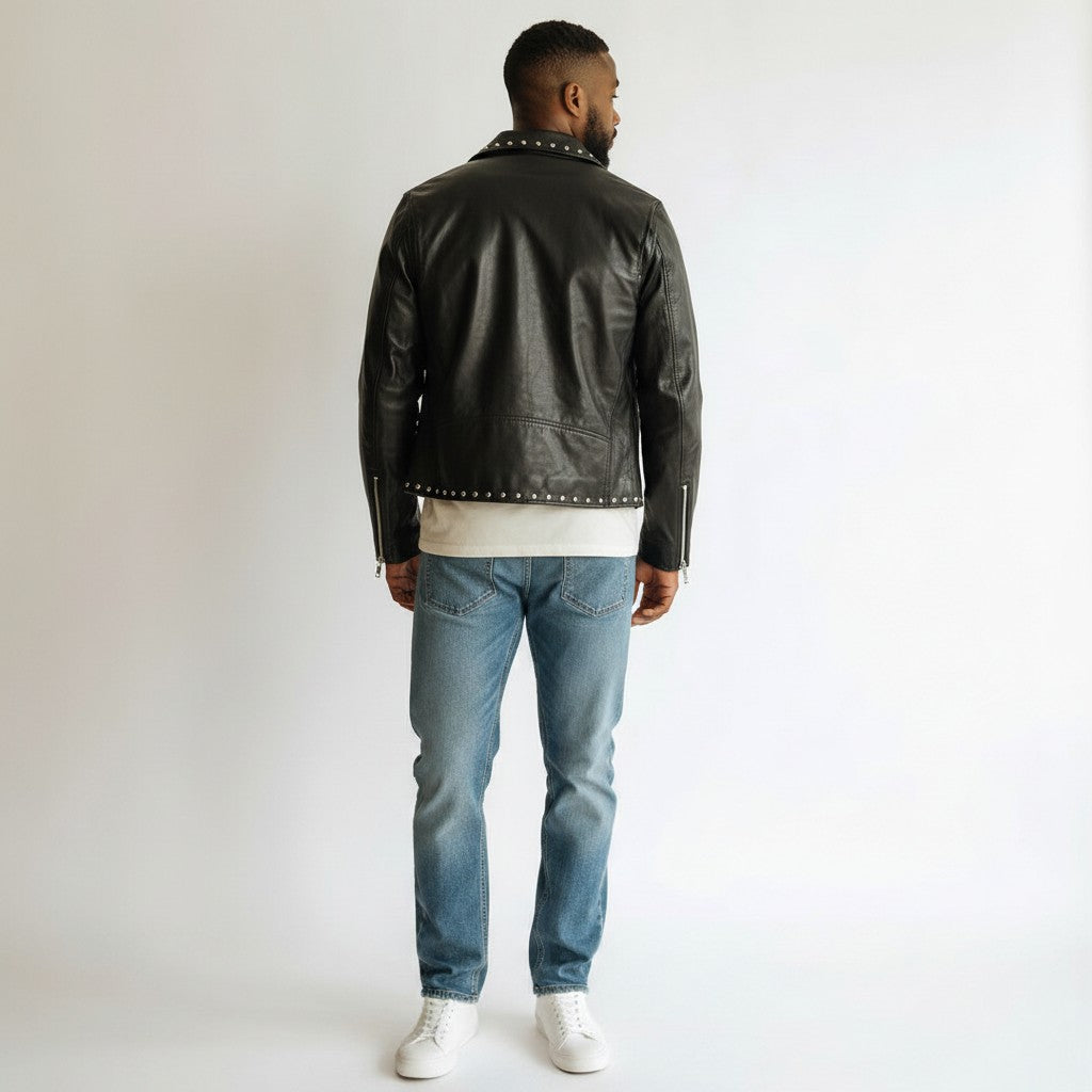 6th Nbrhd Chest Graphic Jacket - Studded