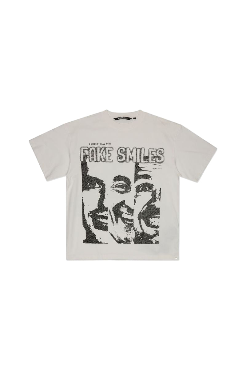 "FAKE SMILES" WHITE TEE
