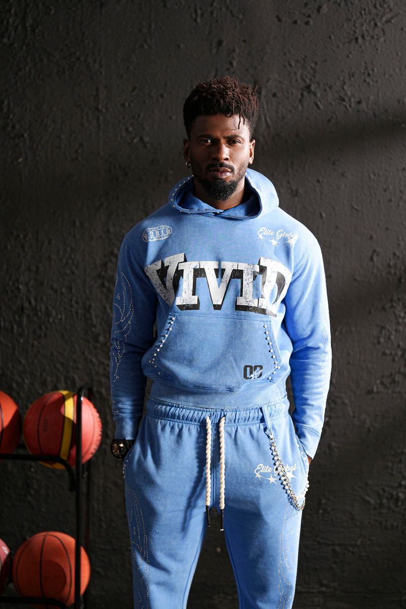 Elite Premium Men's Blue Hoodie