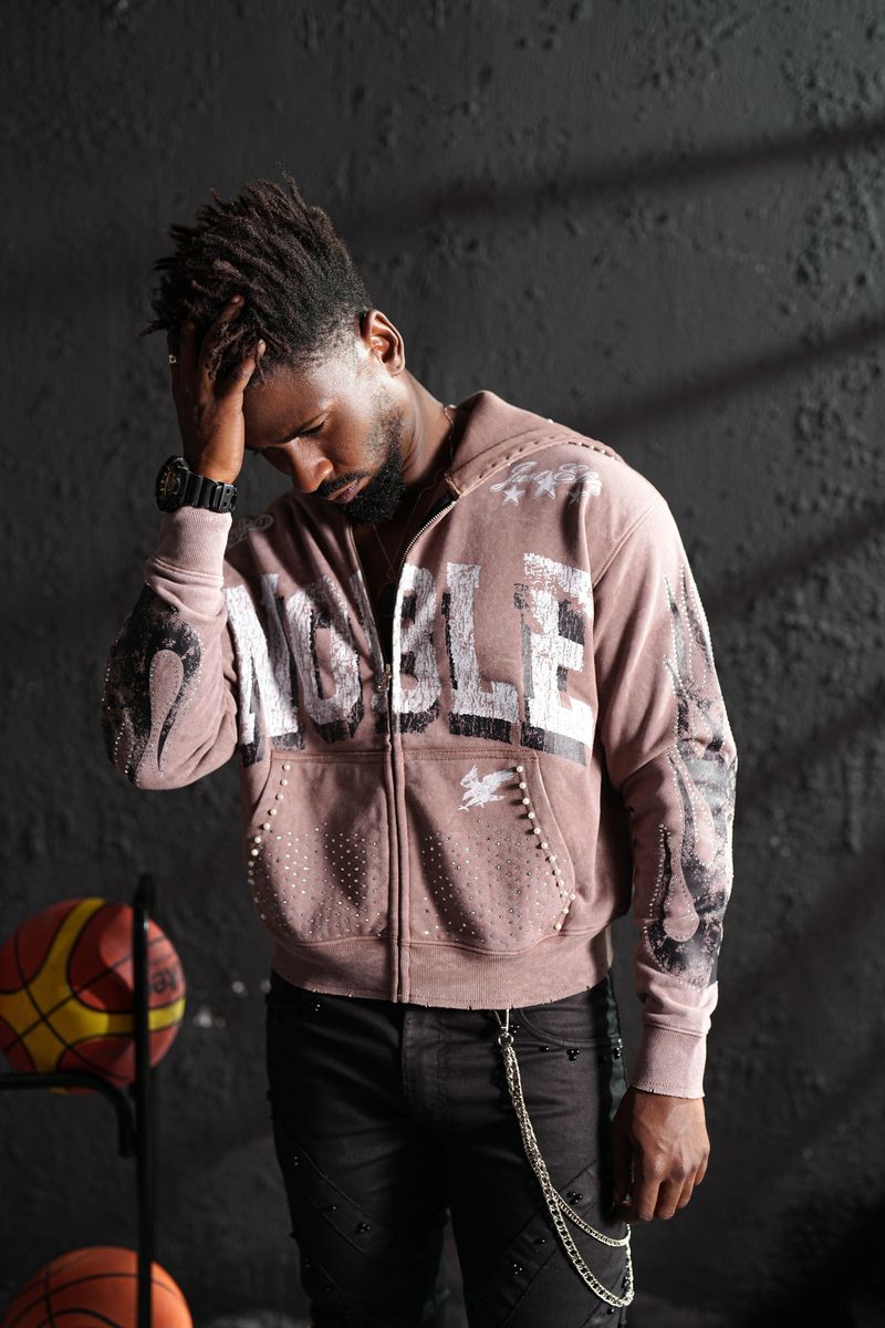 Elite Premium Mens Pink Hoodie