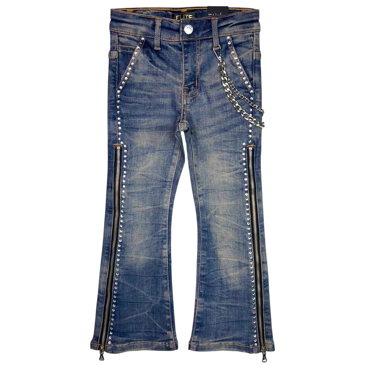 Vintage Secret Stone Zipper Kids Jeans
