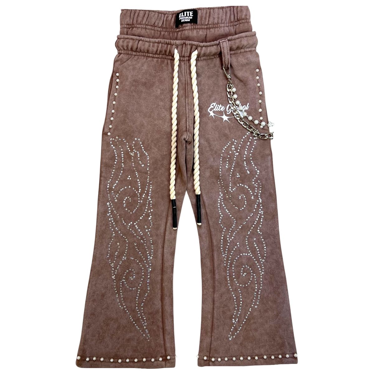 Elite Premium Youth Jogger Pants - Brown