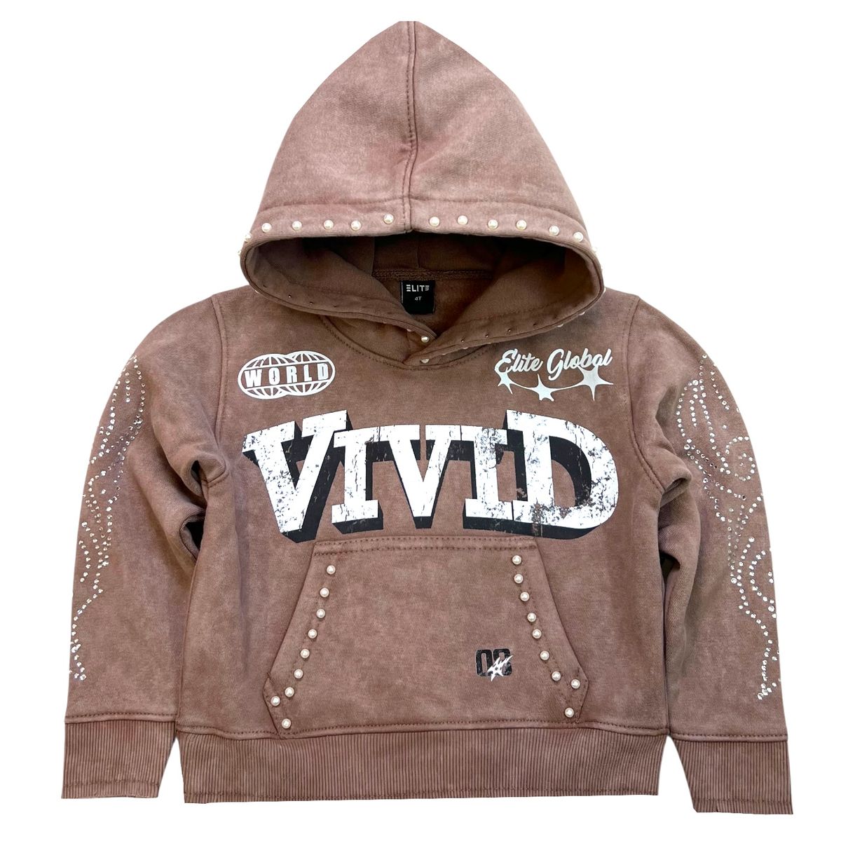 Elite Premium Youths Hoodie - Brown