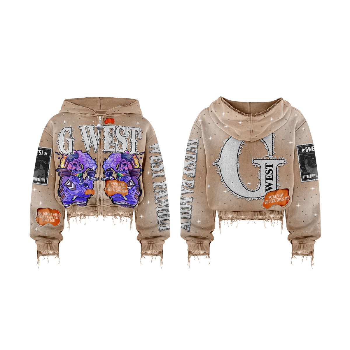 G-West Complicated Text Hoodie