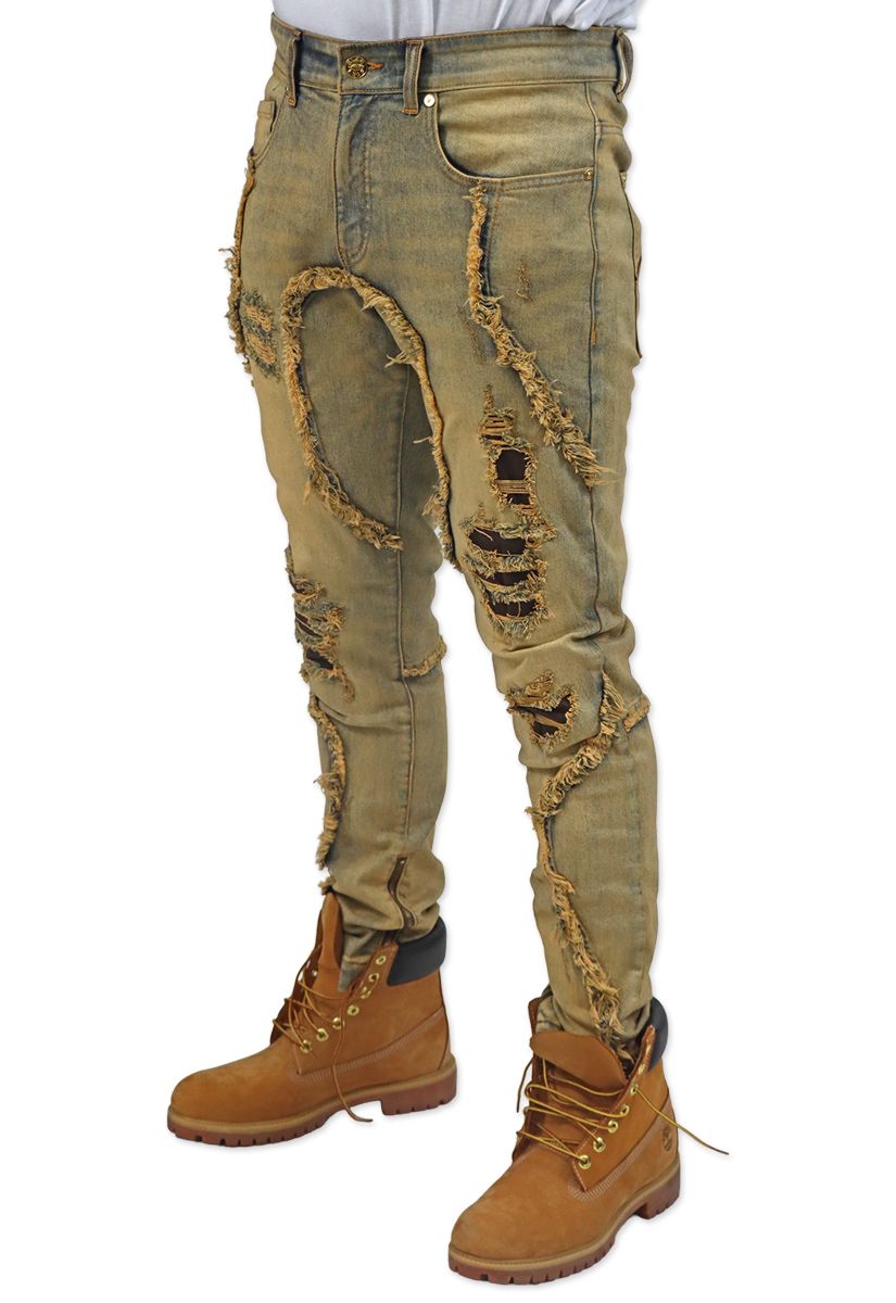 Black Leaf Hunting Club Denim Jeans - Men's Stylish Denim