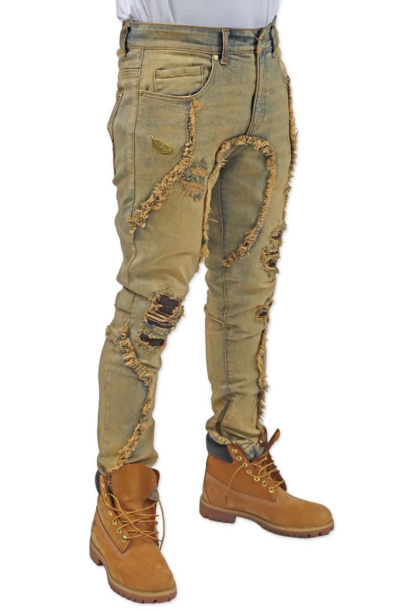Black Leaf Hunting Club Denim Jeans - Men's Stylish Denim