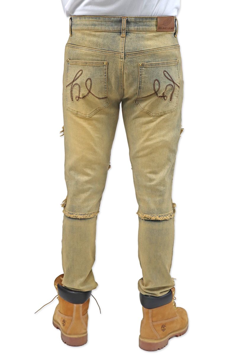 Black Leaf Hunting Club Denim Jeans - Men's Stylish Denim