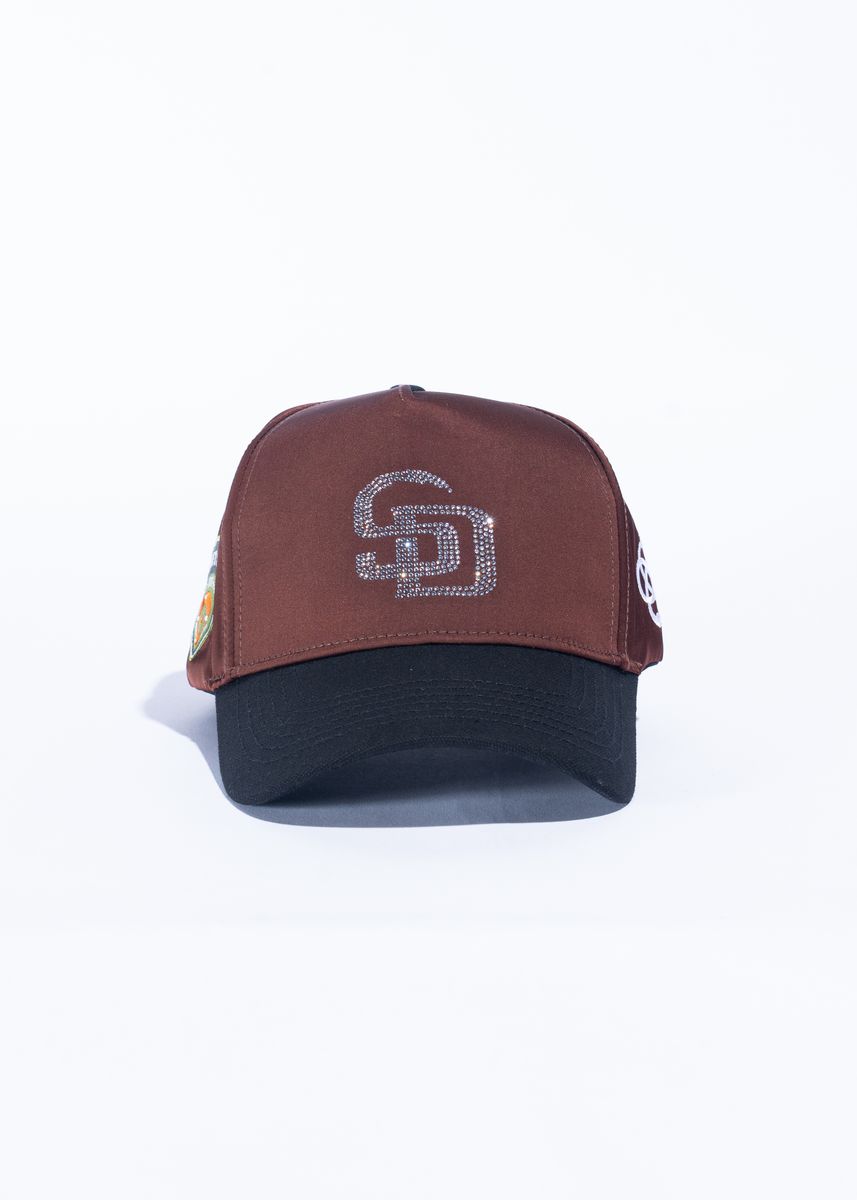 Reference Rhinestone Snapback Hat - Satin