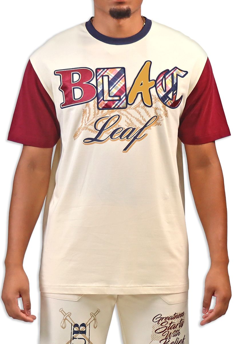 Black Leaf Elite T-Shirt - Cream Color