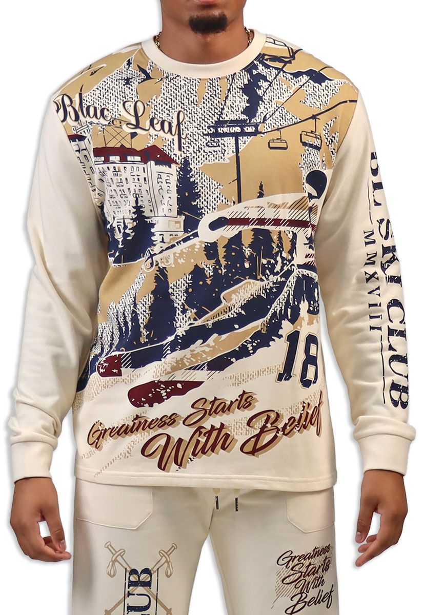 Black Leaf Bl Elite Crewneck Men's Sweatshirt