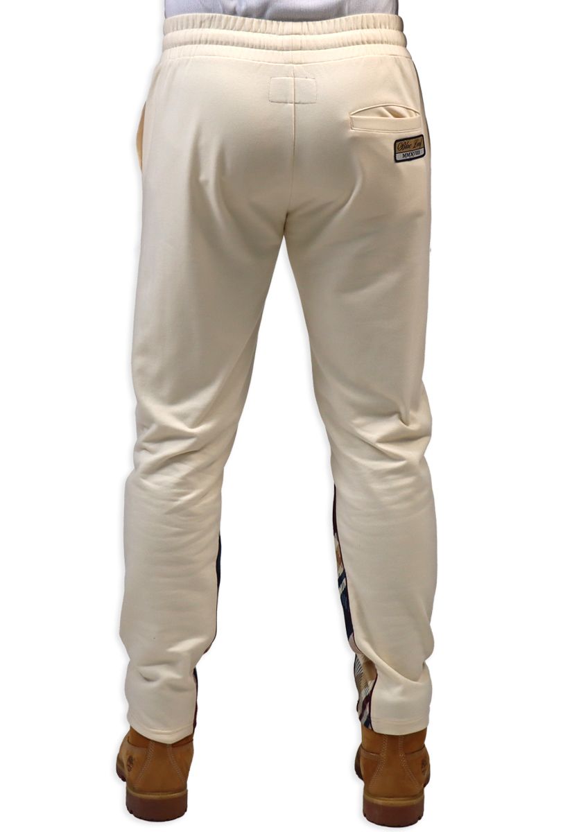 Black Leaf Jogger Pants - Beige