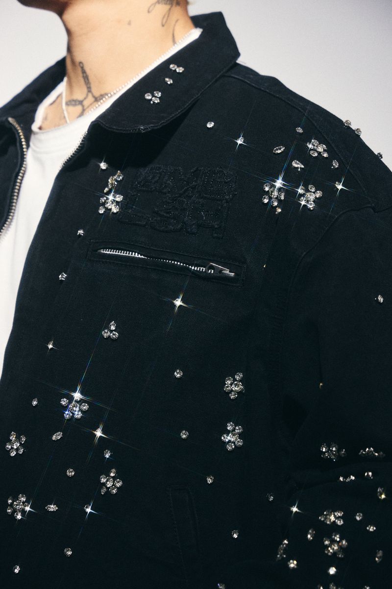 Embellish Clean Up Work Jacket Men - Black