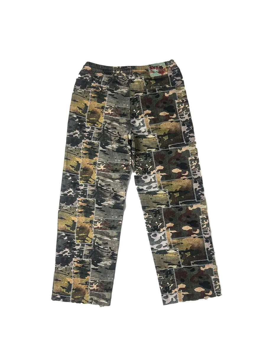 Dry Rot Patchwork Pants - Reinforced Stitching