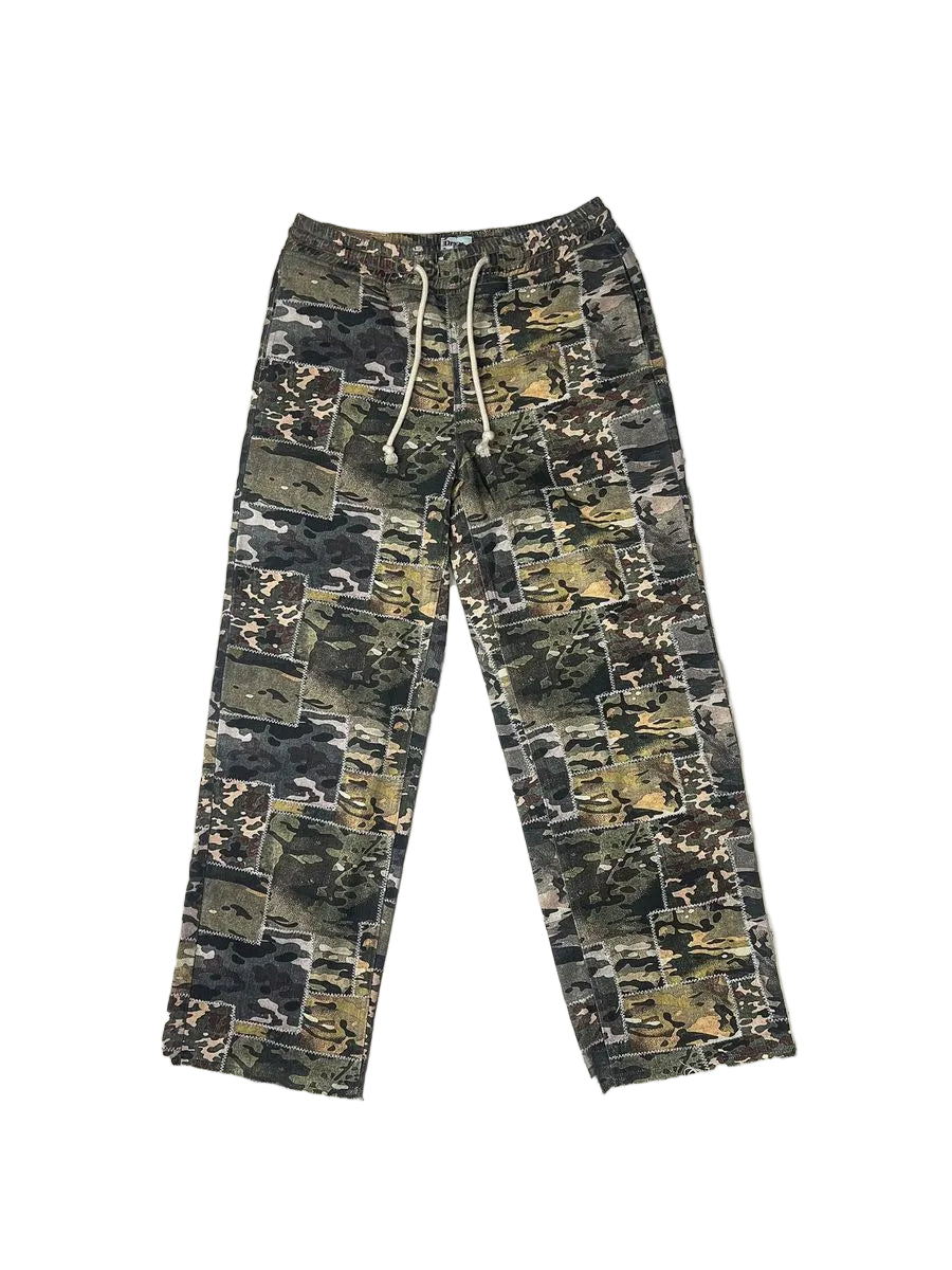 Dry Rot Patchwork Pants - Reinforced Stitching