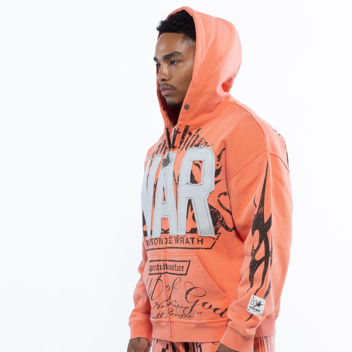 Wrathboy Hard To Kill Fullzip Hoodie - Orange