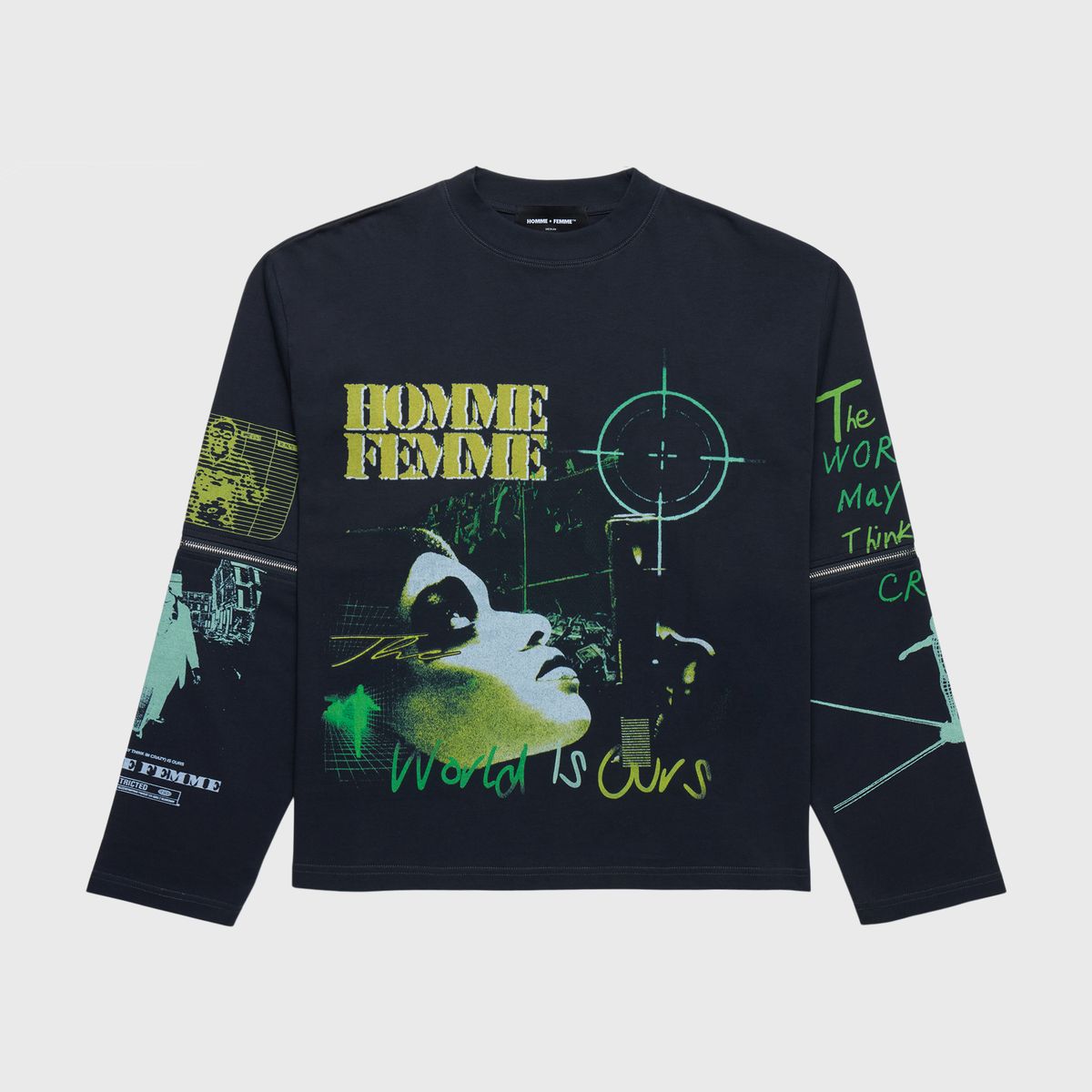 Homme+Femme Bullseye T-Shirt - Zippered Sleeves