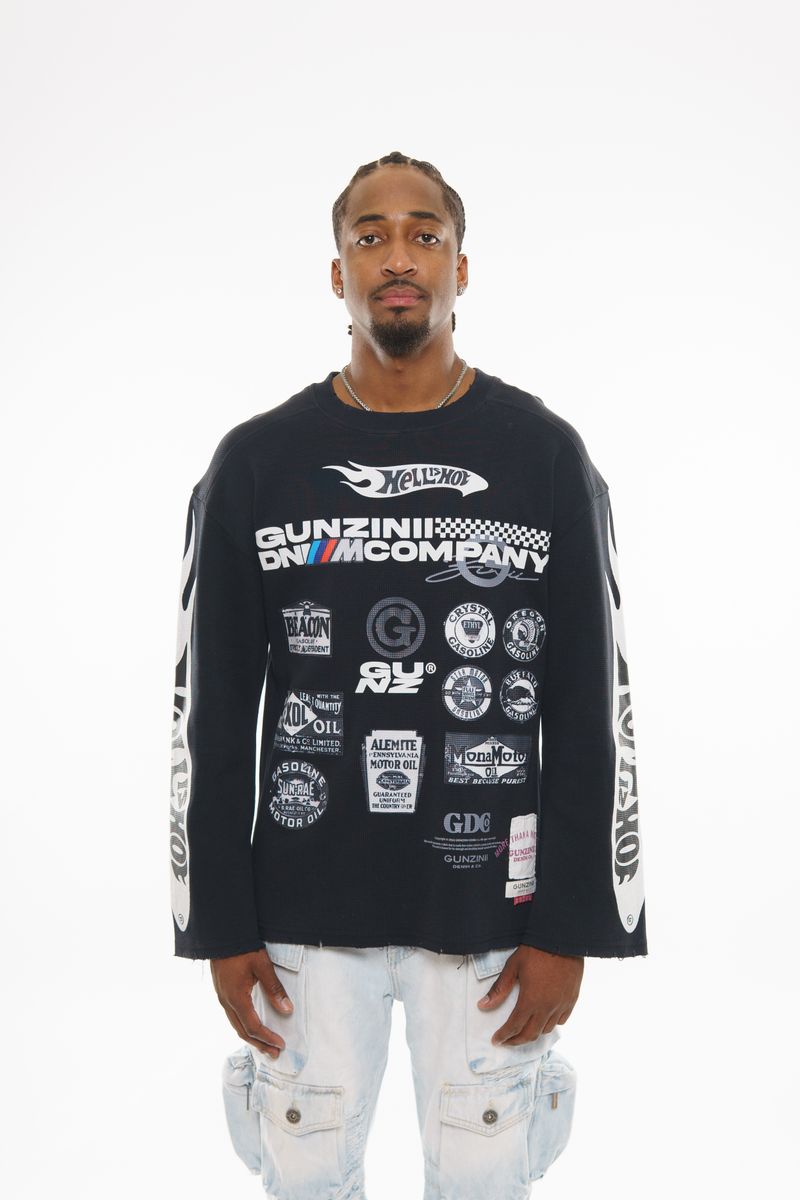Gunzinii French Terry Crewneck Sweatshirt - Black