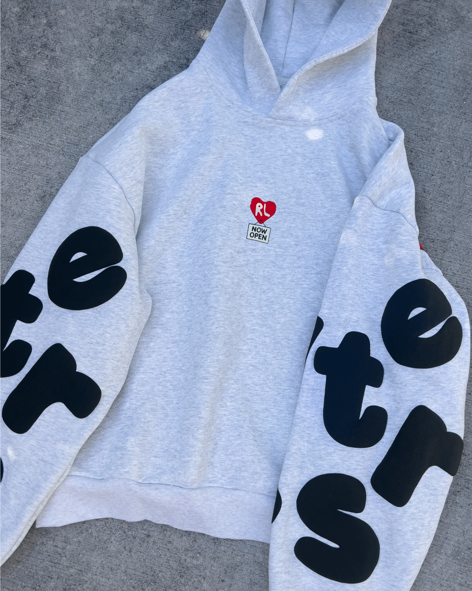 Red Letters Therapy Scattered Hoodie - White
