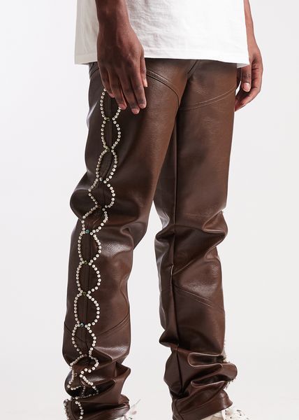 Embellish Crux Wax Pant Men's Trousers - Brown