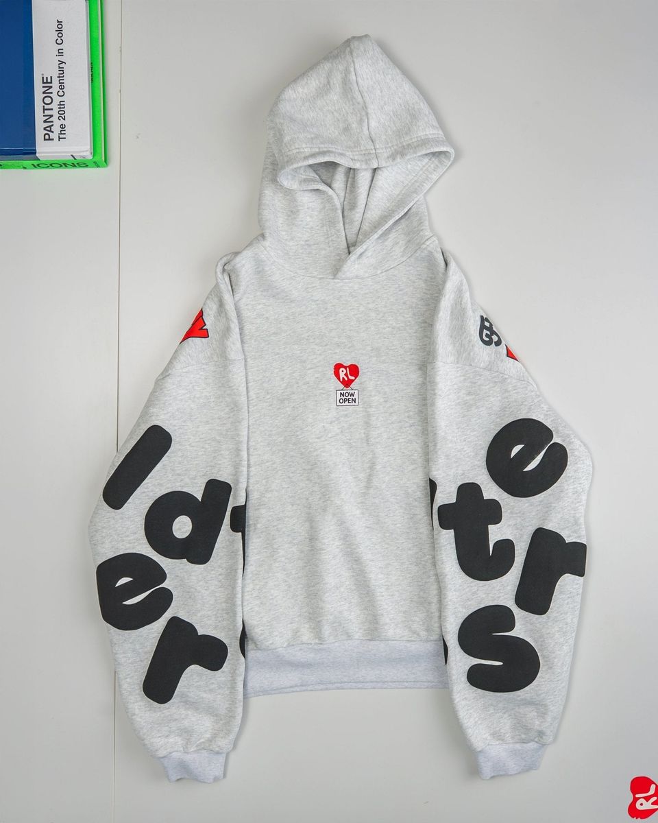 Red Letters Therapy Scattered Hoodie - White