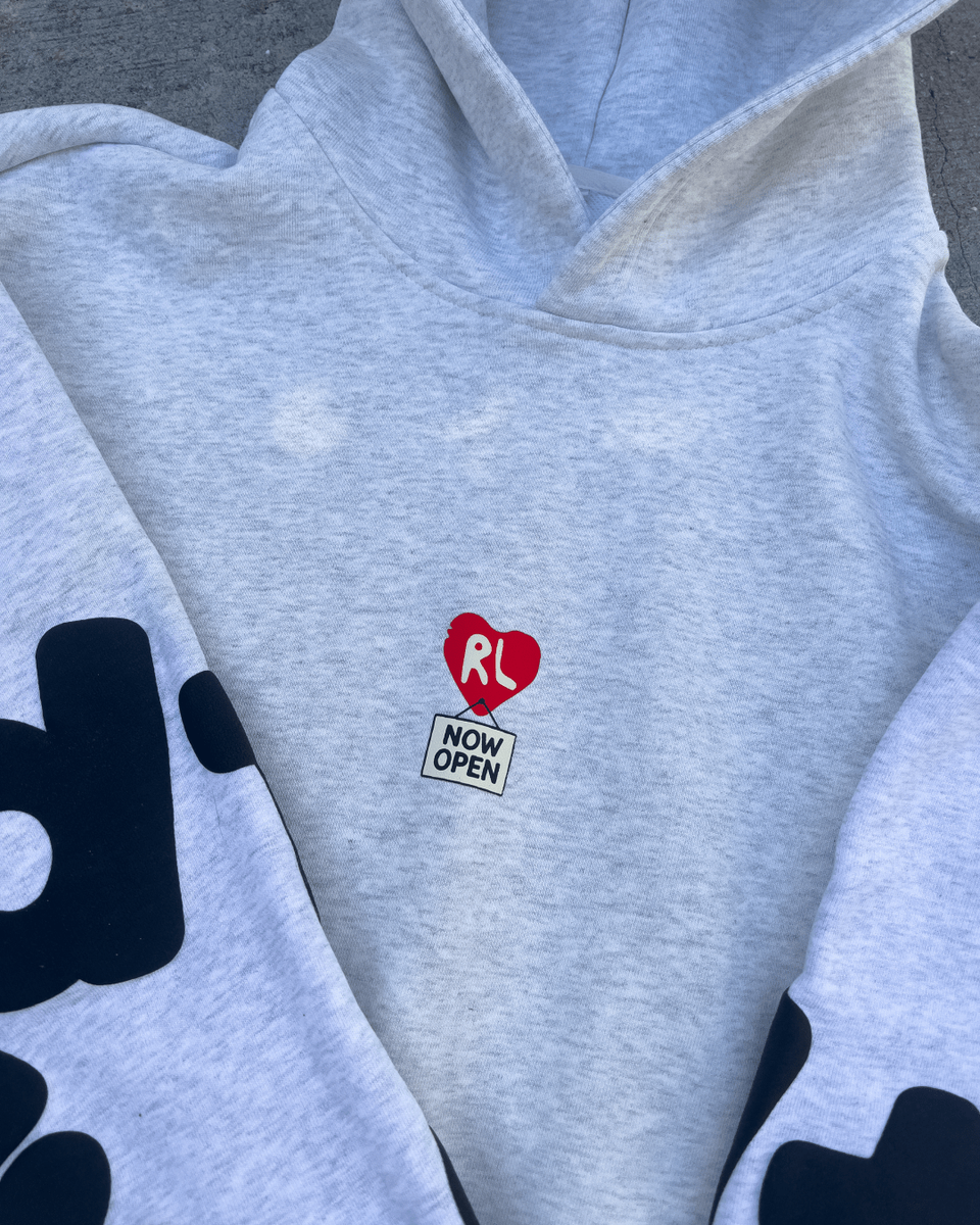 Red Letters Therapy Scattered Hoodie - White