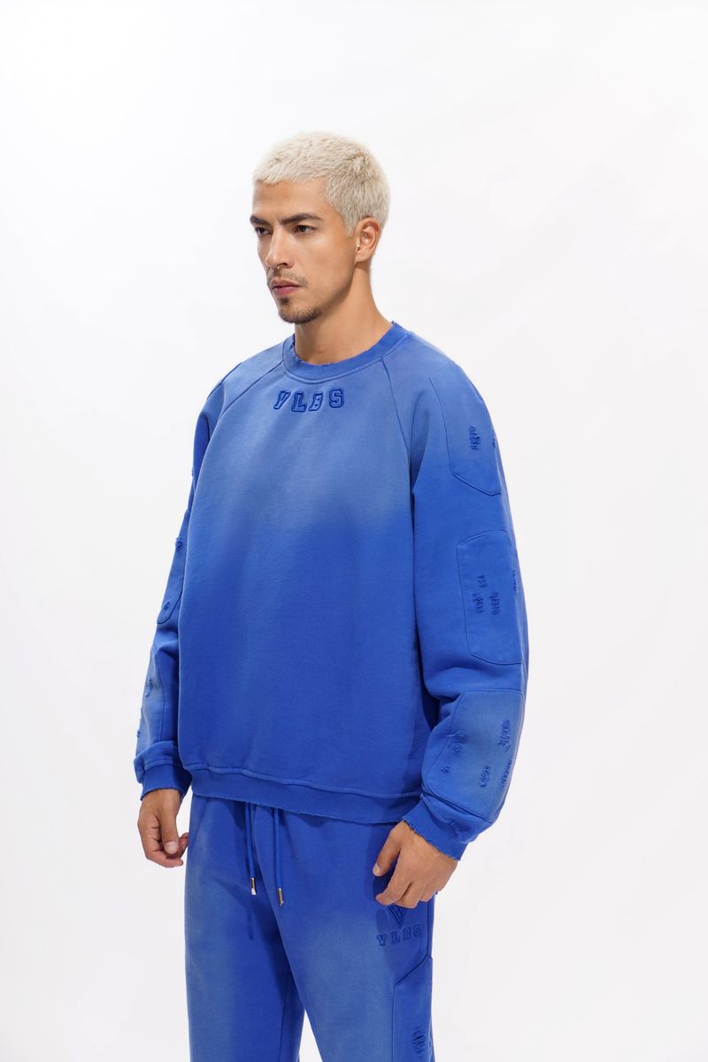 Valabasas Shield Crewneck Men's Sweatshirt - Embroidered Text
