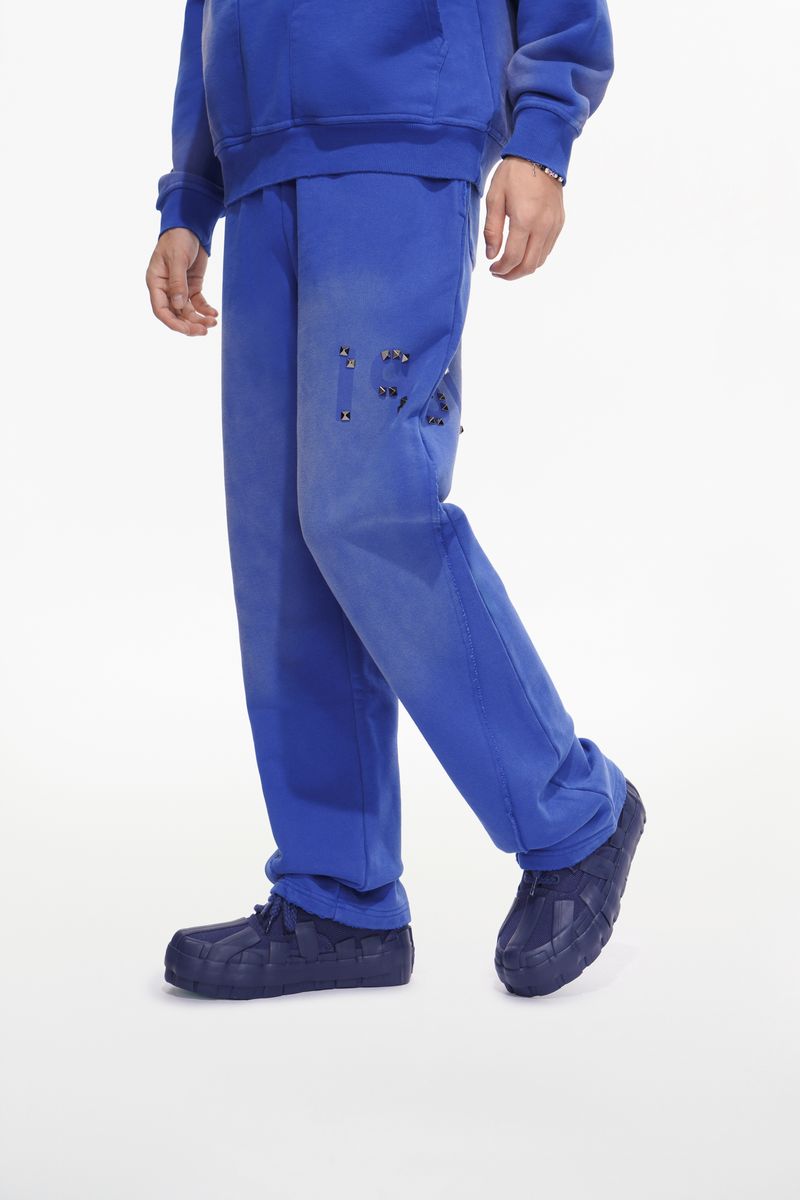 Valabasas Stand Black And Blue Pants Sweatpants - Embroidered Details