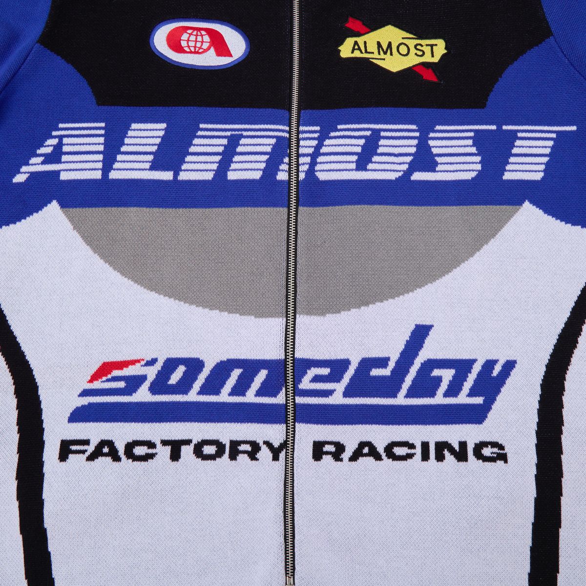 Almost Someday Moto Knit Jacket - Blue