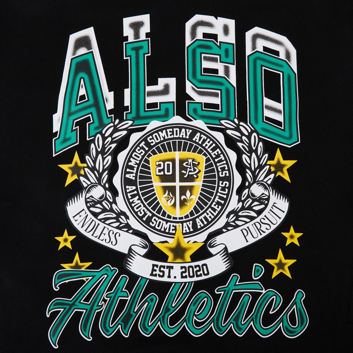 Almost Someday Athletics Hoodie - Black for Men