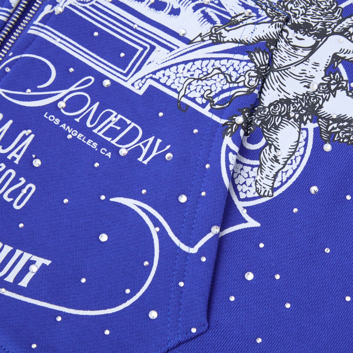 Almost Someday Lavish Zipup Hoodie - Blue