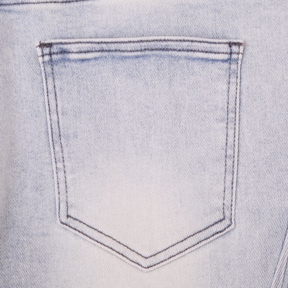 Almost Someday Moto Embossed Jeans - Light Wash