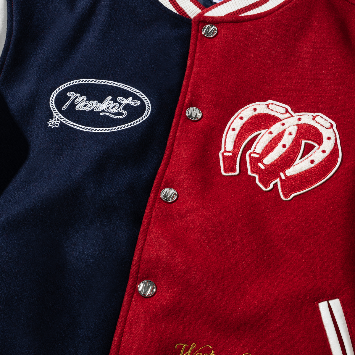 Market Old West Varsity Jacket - Red